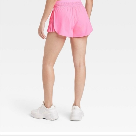 Women's JoyLab Hot Pink High-Rise Pleated Side Athletic Shorts - Picture 2 of 10
